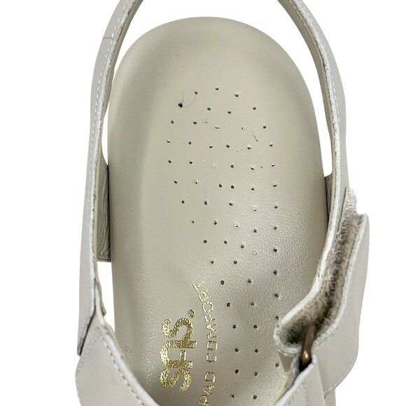 SAS Tripad Womens Suntimer Bone Ivory Pearl Leather Open Toe Sandals 7.5M - Picture 11 of 12